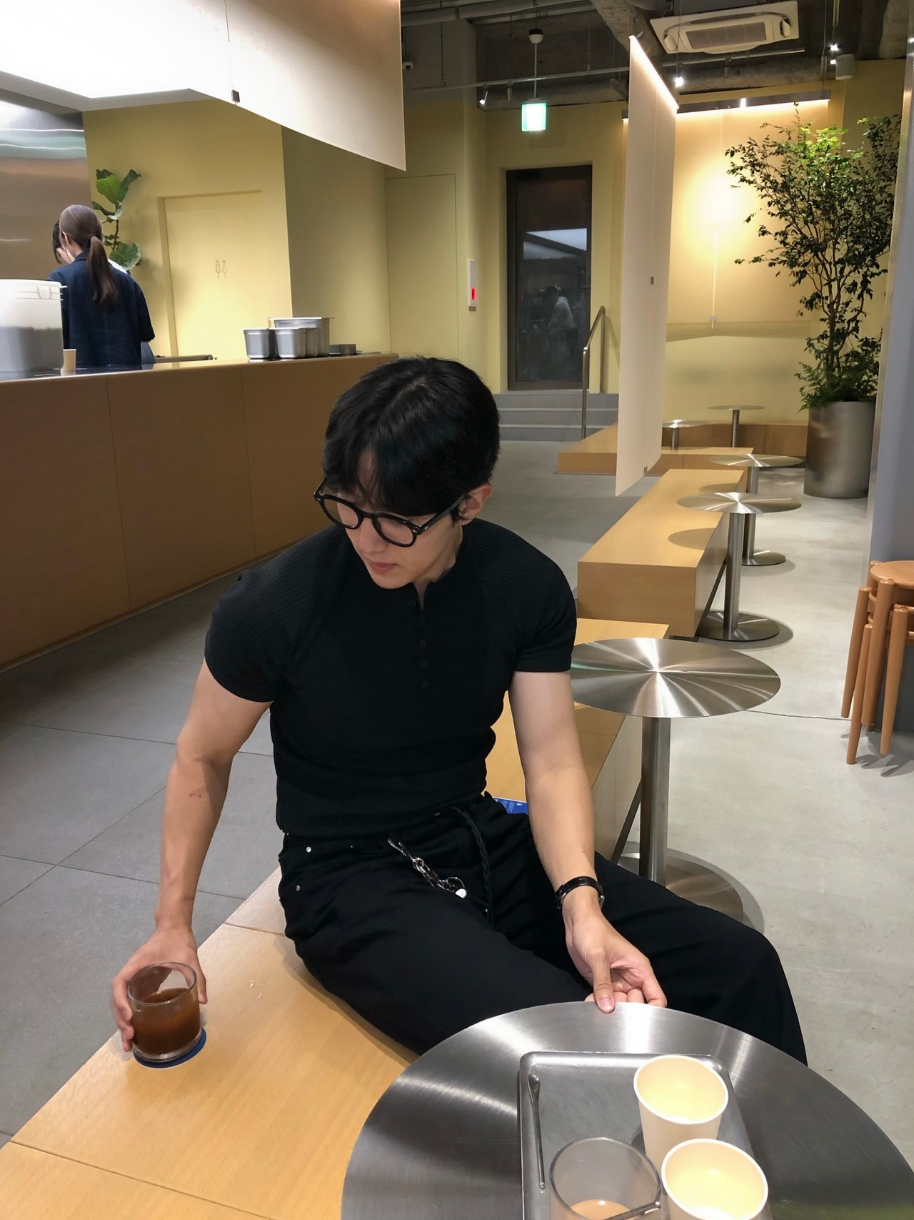 【MuscleFit】Ribbed Raglan Henley Neck Tee (5color) - 9