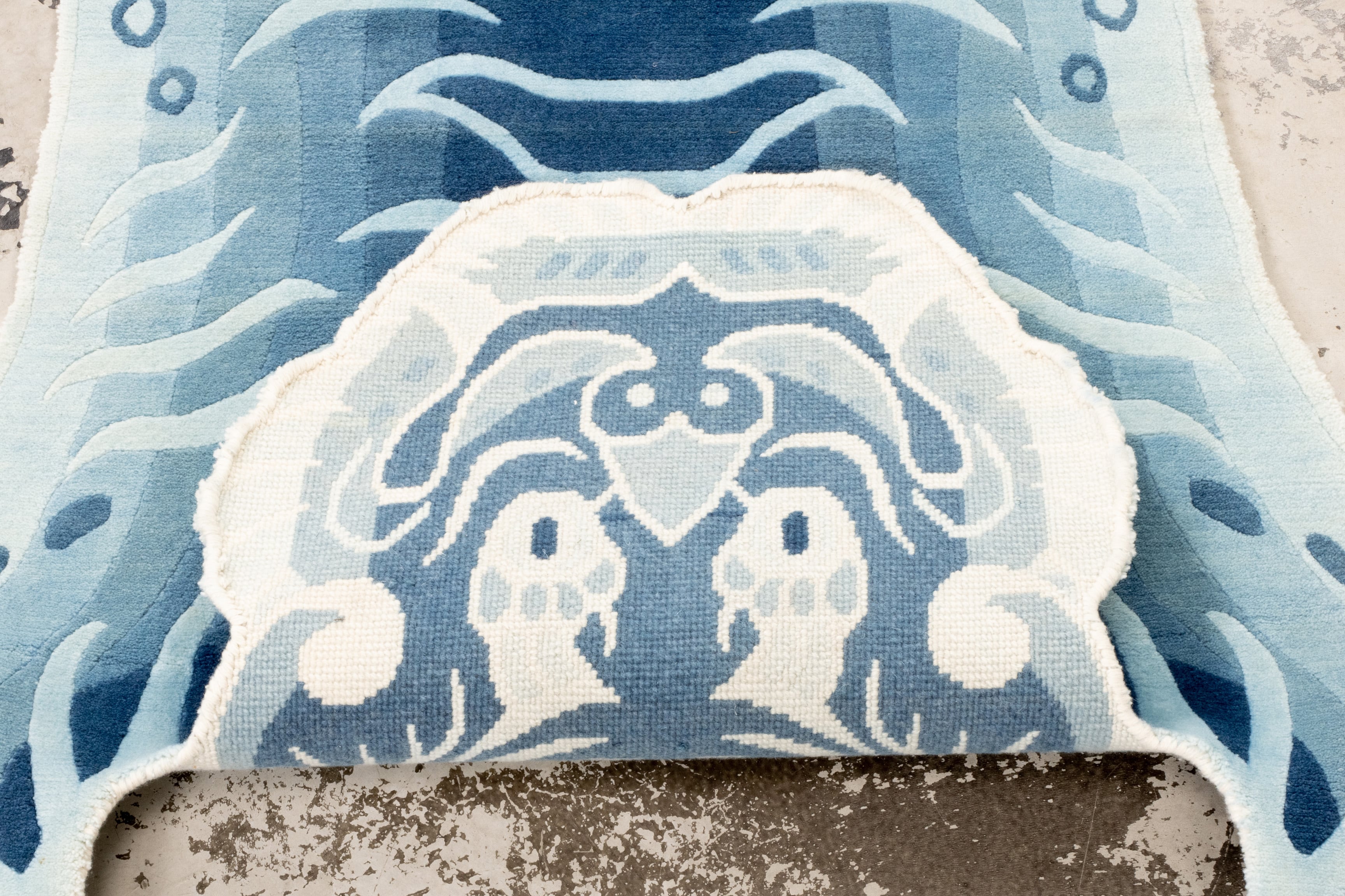 Tibetan Tiger Rug 《Mサイズ•ウール・オリジナル4・夏の藍染