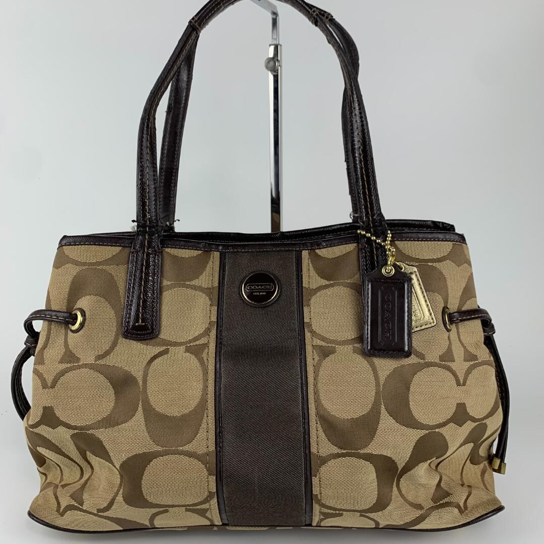COACH◇トートバッグ/キャンバス/ブラウン/総柄/COACH/コーチ/F14885 