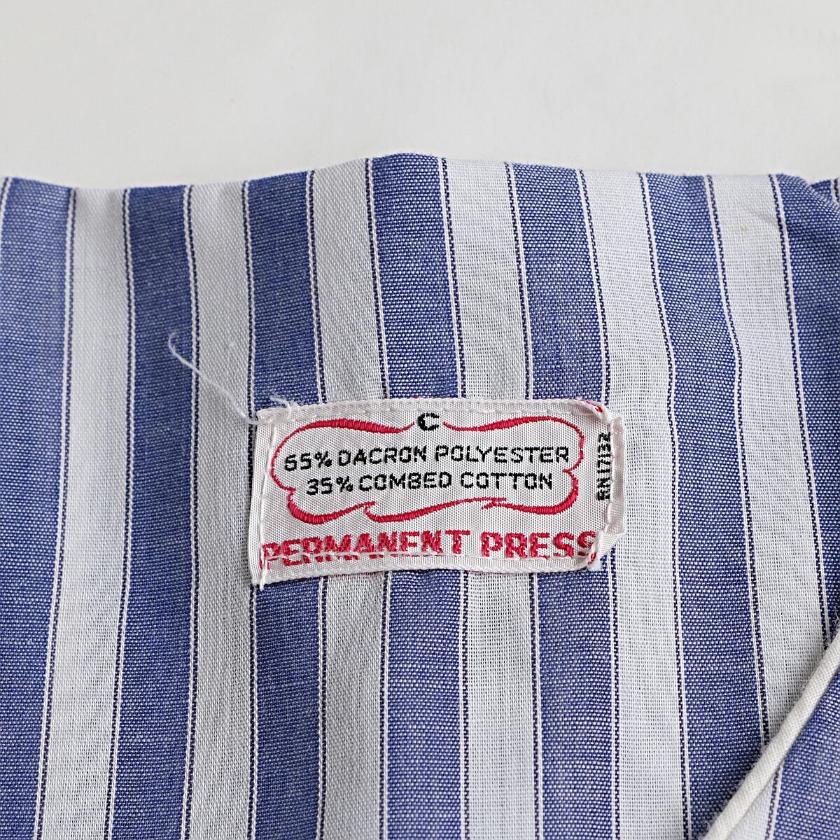 70s old ストライプ ノーカラー パジャマ シャツ 古着 used | Pay ID