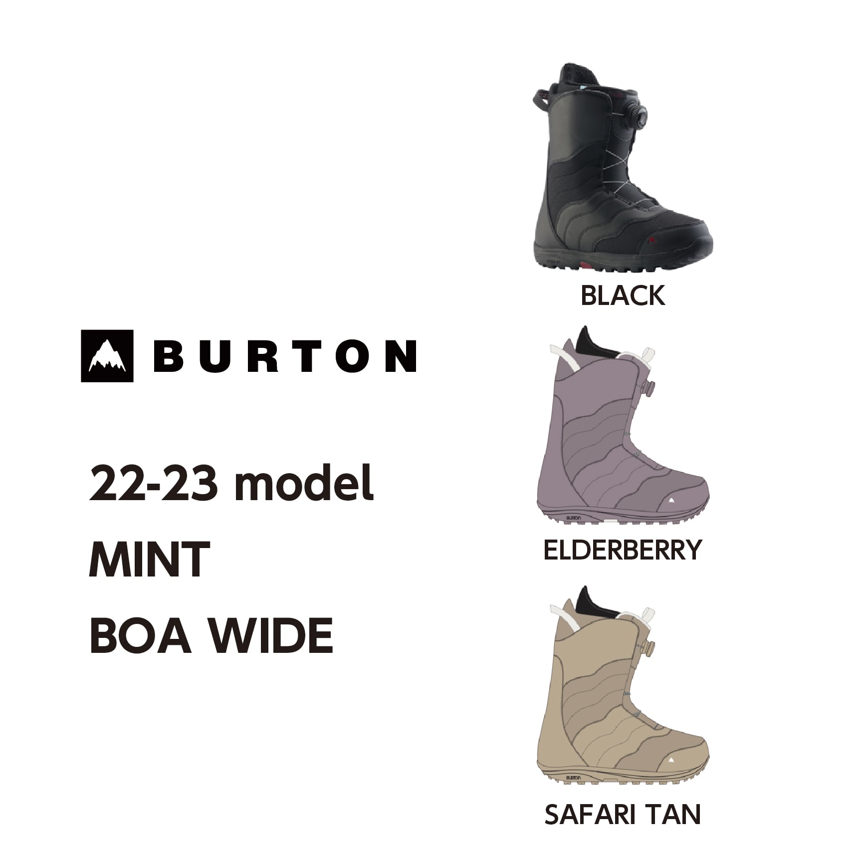 22-23モデル BURTON Mint Wide BOA 23.5cm - ブーツ(女性用)