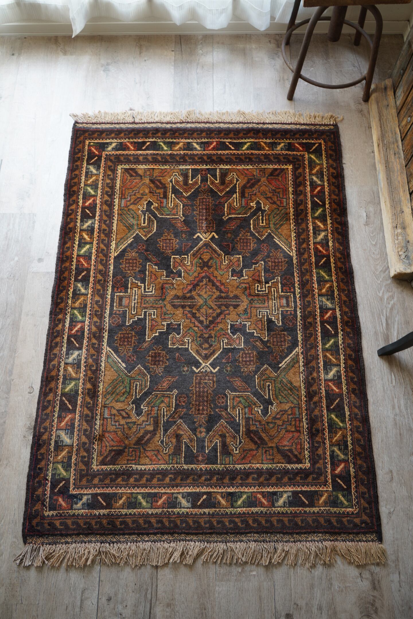 330】Vintage Afghan Adraskand Baluch rug 1960's | ヴィンテージラグ