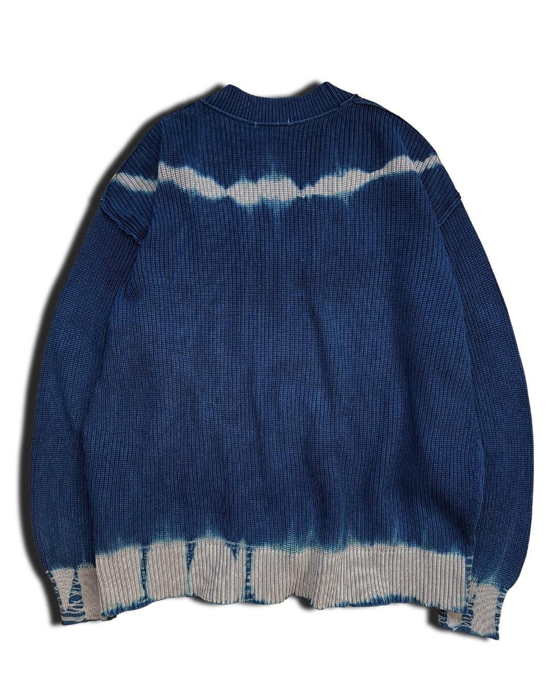 3着限定販売 / 最短即日発送】藍染めタイダイニットカーディガン 荒川