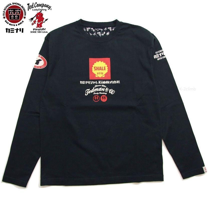 テッドマン×カミナリ tシャツ TDKMLT-100 長袖Tシャツ エフ商会 メンズ 