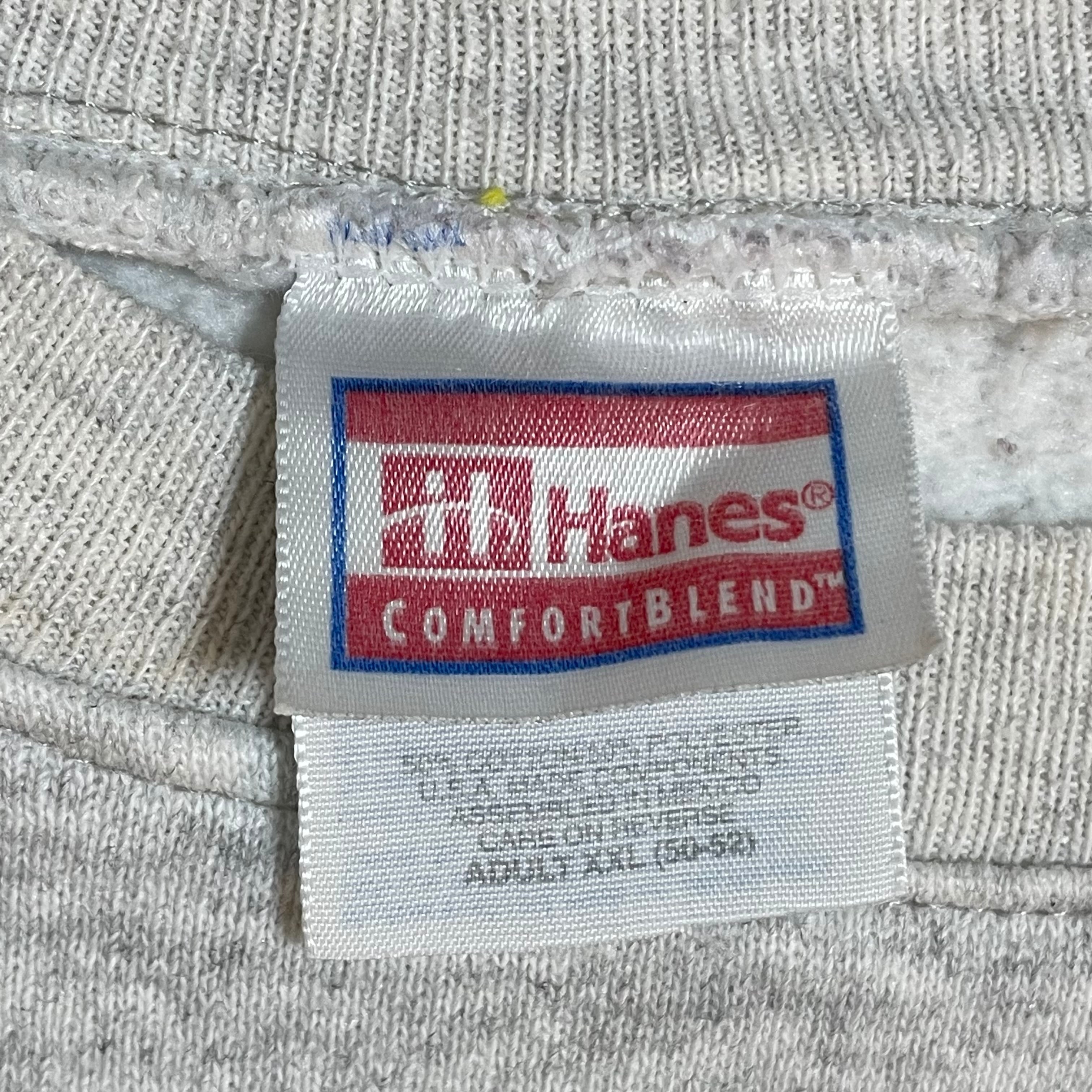 HANES】90s USA素材 プリント スウェット トレーナー プルオーバー XX