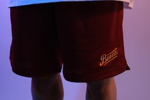 LOGO PRO CLUB MESH SHORTS [BURGUNDY]