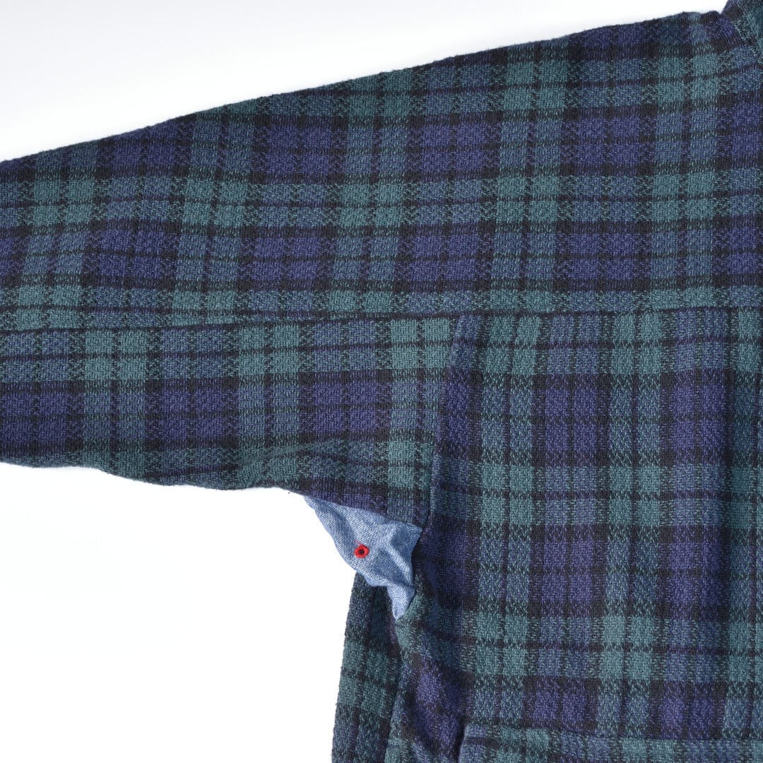 快晴堂 カイセイドウ ガールズタータンチェック・アルピーノスタンドヤッケ・ブラックウォッチ【送料無料】