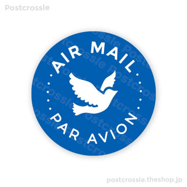 エアメールシール 10枚　ポスクロや海外の郵便に♪ AIR MAIL PAR AVION （鳥）