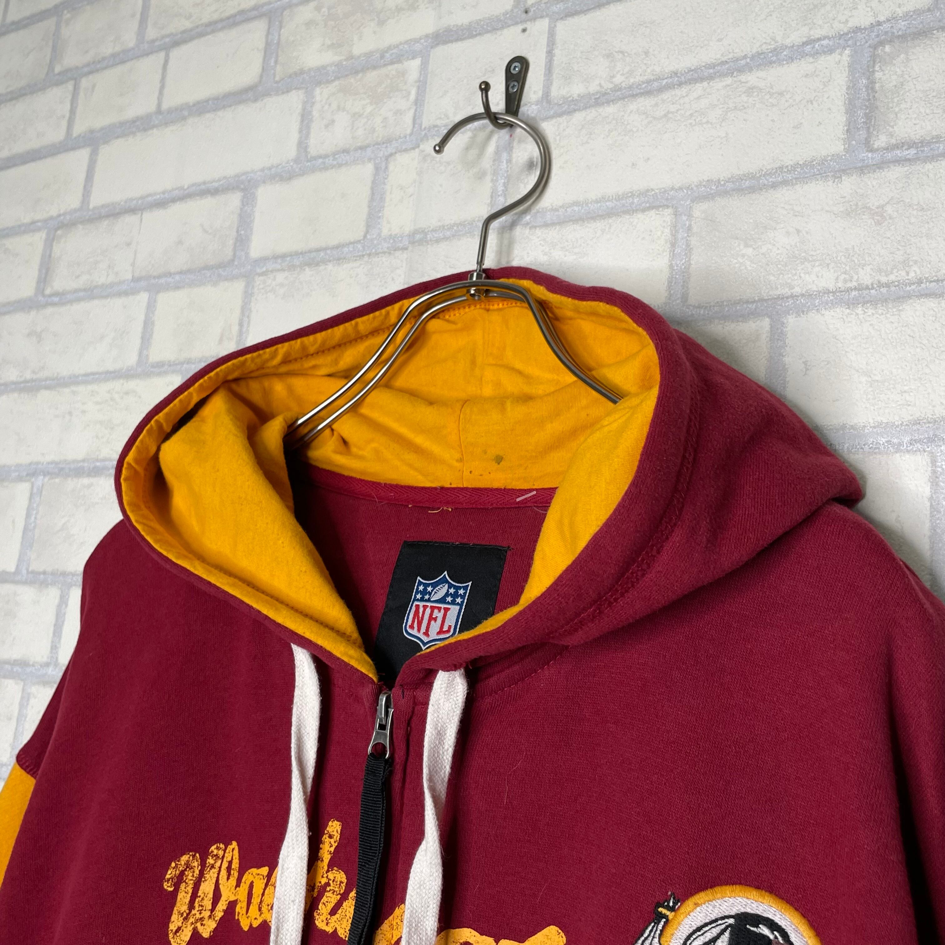 NFL パーカー 2XL 厚手 フルジップ 刺繍 ワッペン RED SKINS | 古着屋 