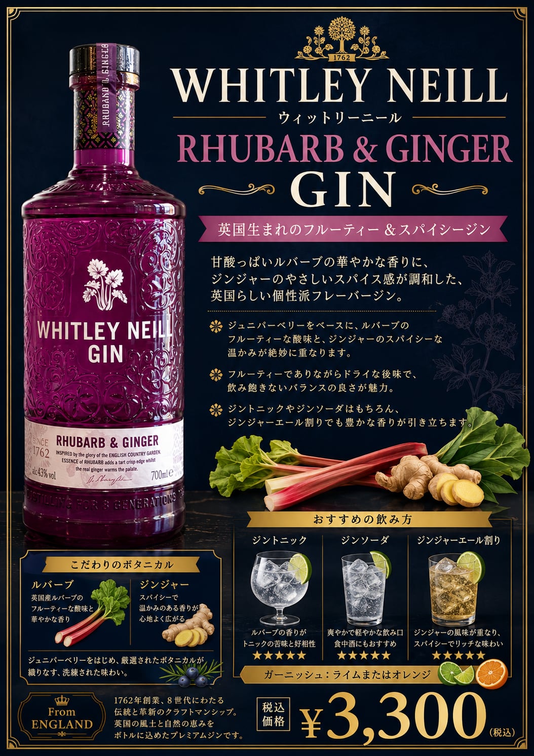 ウィットリーニール ルバーブ＆ジンジャージン