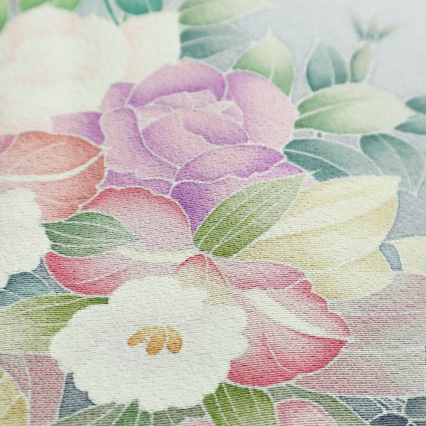 草木加賀友禅】田村哲彦 手描き本友禅の特選品 素敵な『ブーケ 草木加賀友禅】田村哲彦 手描き本友禅の特選品 素敵な『ブーケ
