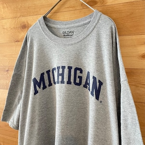 【GILDAN】カレッジ ミシガン大学 Michigan Tシャツアーチロゴ 2XL US古着