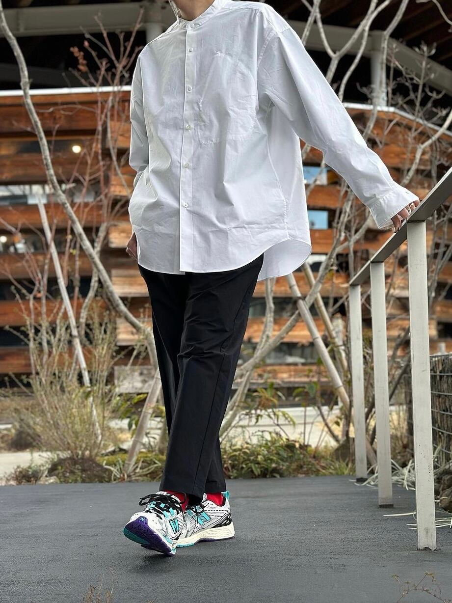 GOLDWIN【Oversized Band Collar Shirt】MN | LARGE LAB TOWN 