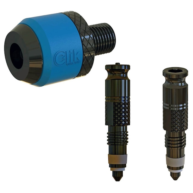 CLIK(クリック) CLIKバルブコア&米式バルブ用ポンプ変換アダプターセット Black