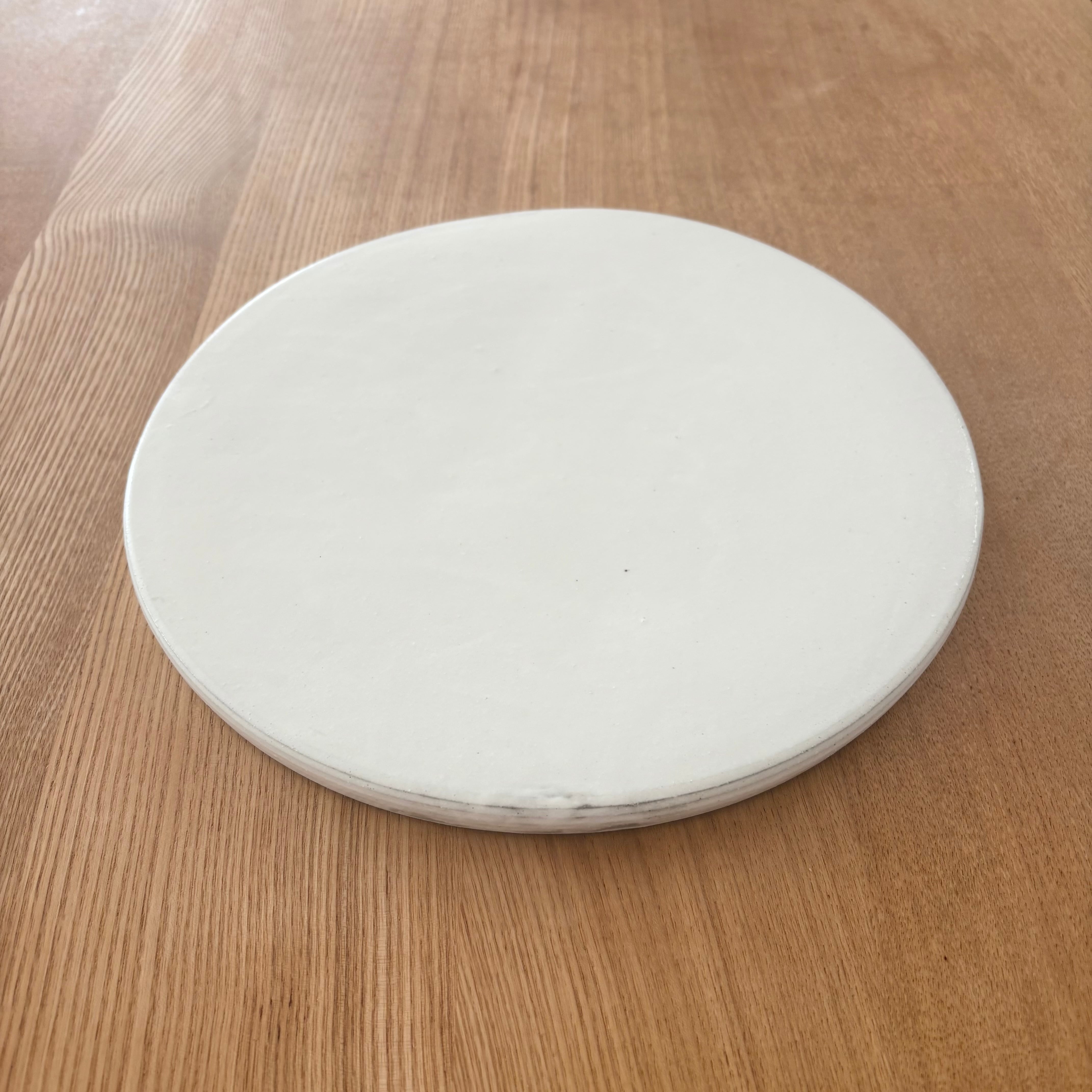 両面使える白丸台皿 大（熊谷雅博） | 暮らしの器 かまごと