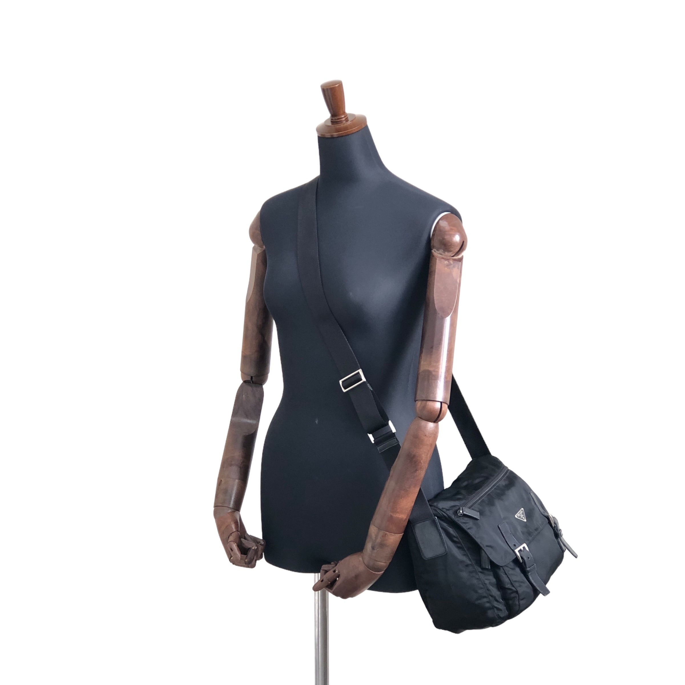 PRADA プラダ ショルダーバッグ ブラック トライアングルロゴ ナイロン