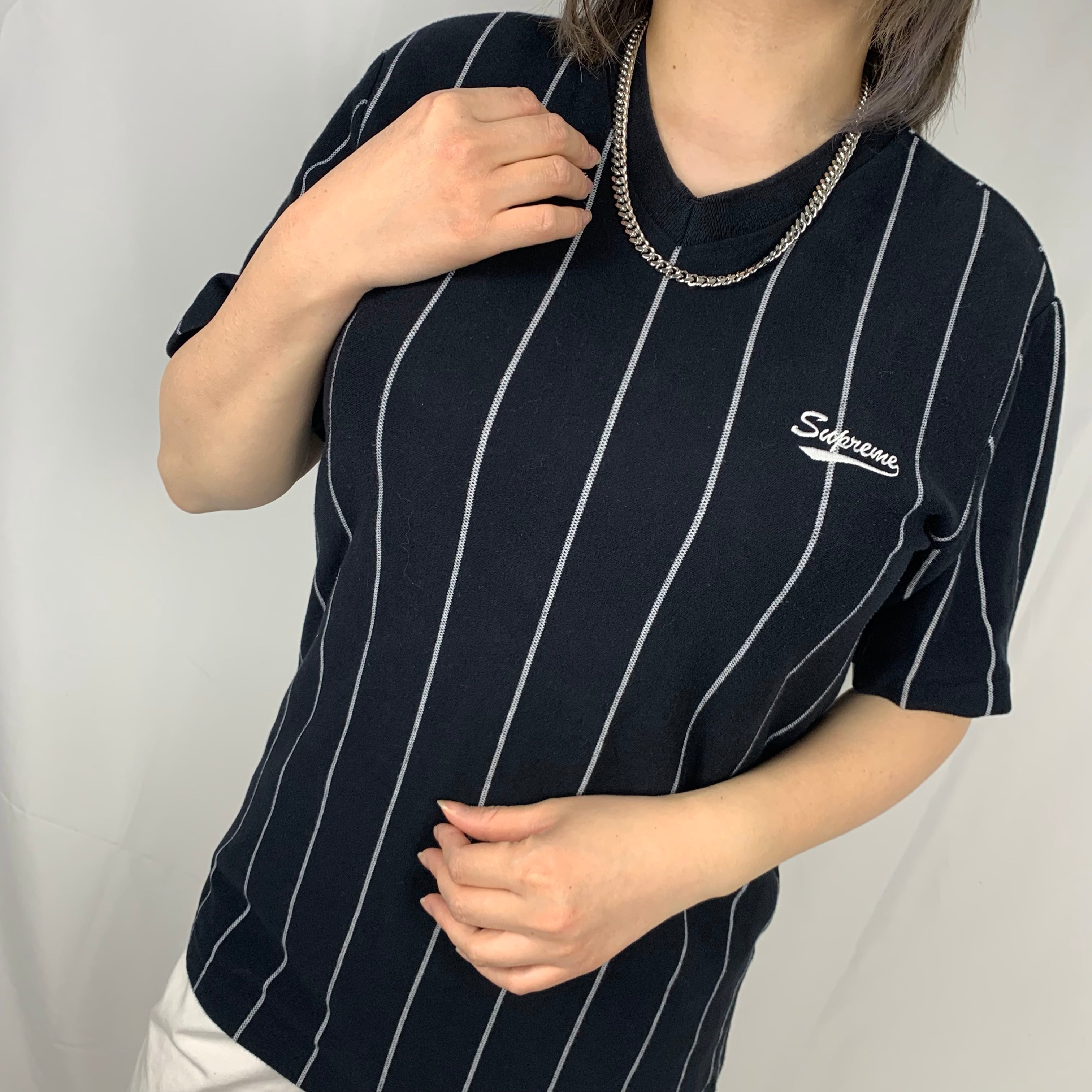 【人気Lサイズ】Supreme ワンポイントロゴ刺繍 パッチワーク 半袖Tシャツ