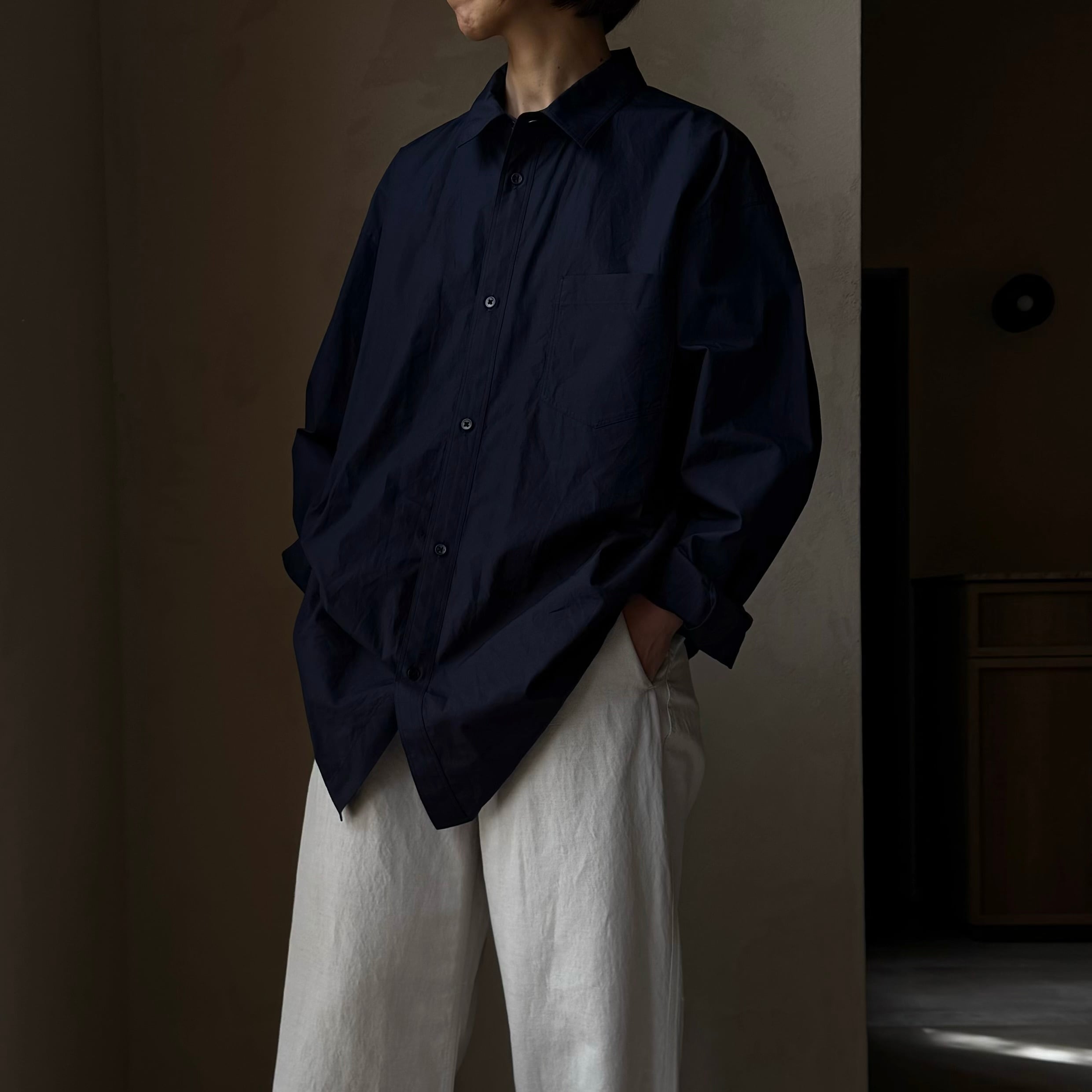 ATON | TRAVEL SILK LONGSLEEVE SHIRT | HJ GALLERY