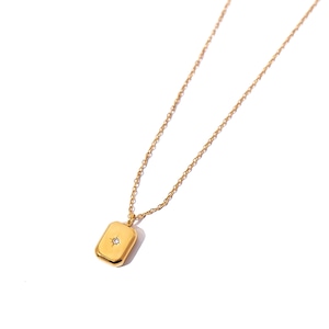 316L zirconia LA necklace【GOLD】#n05