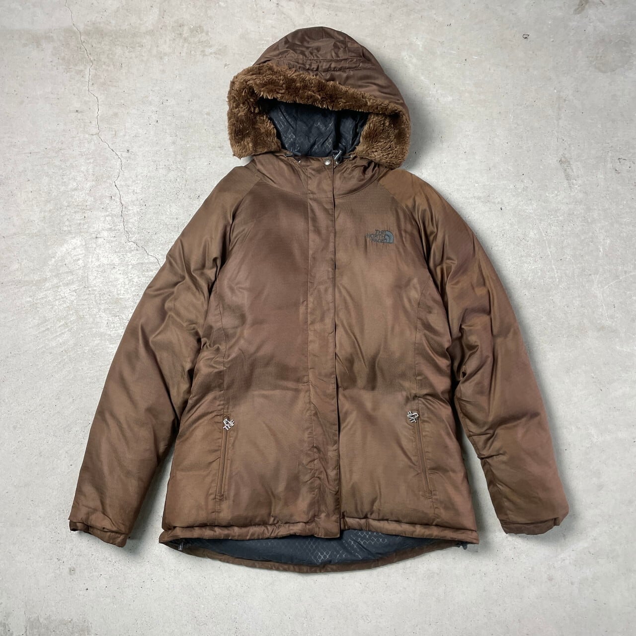 00年代 THE NORTH FACE ザノースフェイス ダウンコート 600フィルパワー レディースL 古着 00s ヴィンテージ VINTAGE  Y2K フェイクファー ダウンジャケット アウトドアジャケット TNF 茶色【コート】/ブラウン【SS2401-30】 | cave ...