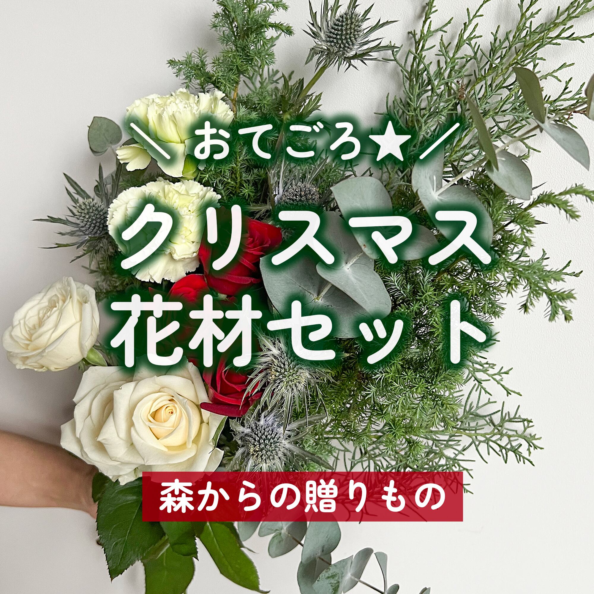 森からの贈りもの☆クリスマス花材セット〈レギュラー〉★フラワーロス支援