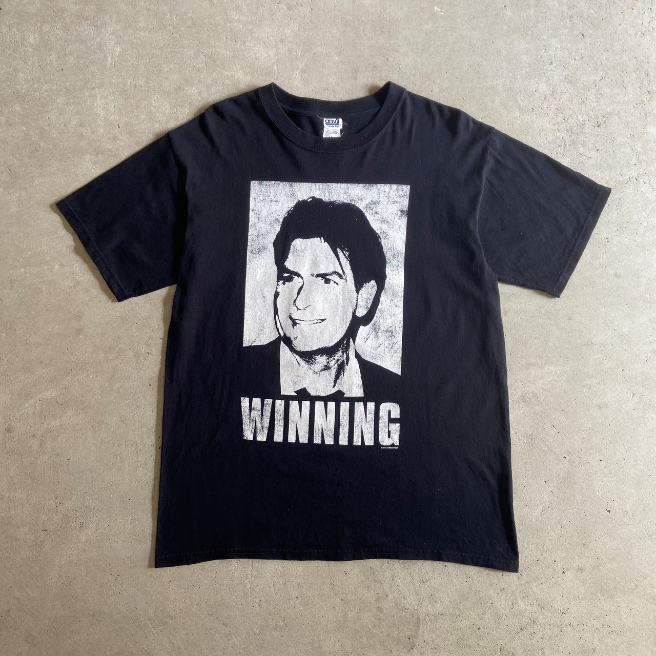 チャーリー・シーン Charlie Sheen 俳優 WINNING プリントTシャツ 