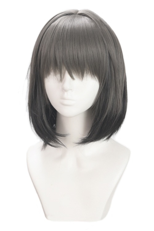 コスプレ耐熱ウィッグ グレー ボブ セミロングウィッグ ★Fate/Grand Order/オベロン 等 ★受注品★