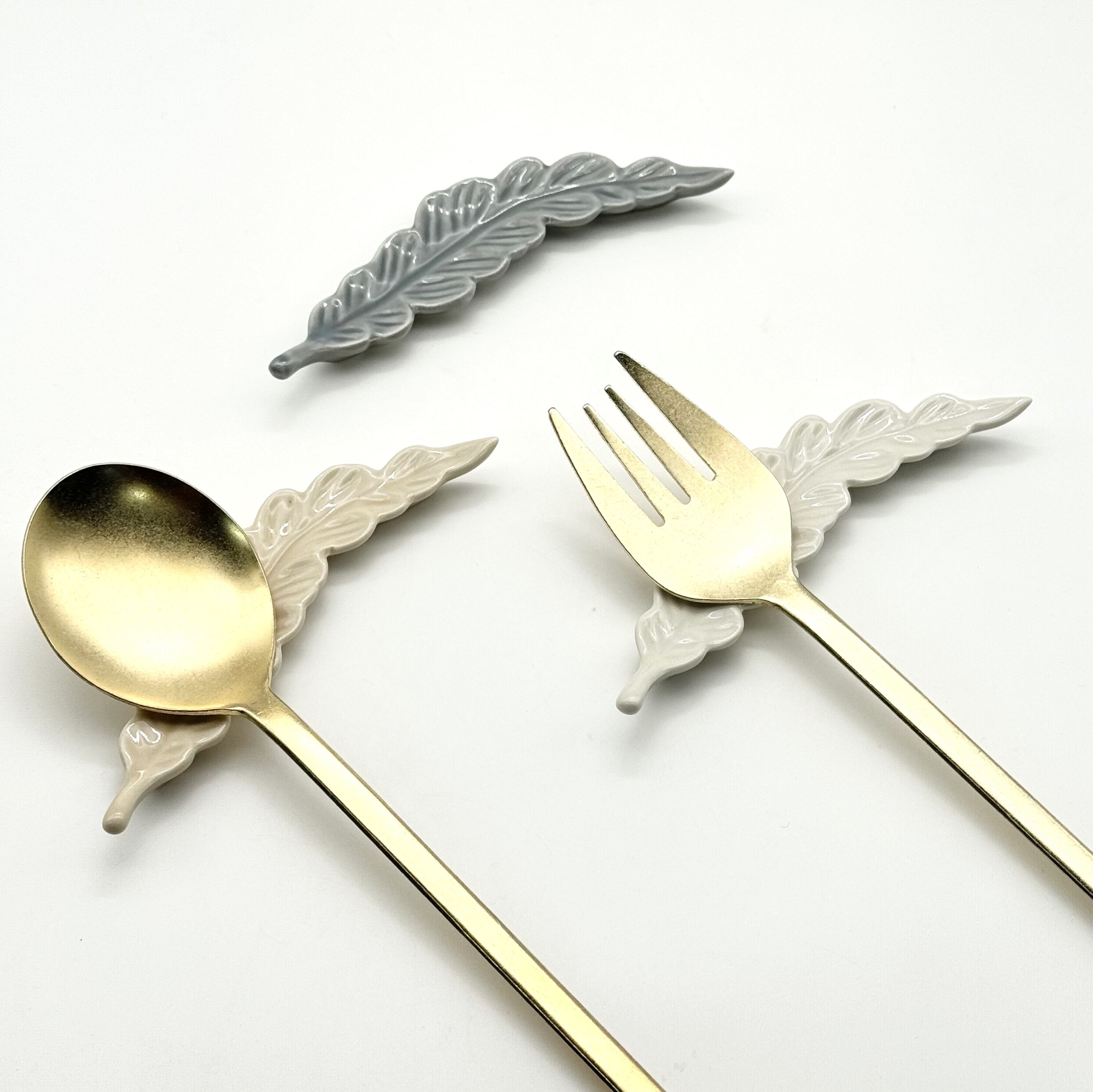 リーフ カトラリーレスト(箸置き) | 24to3［西富陶磁器オンライン