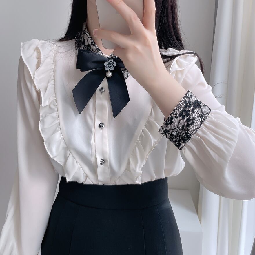 ゴスロリ通販 With U ゴスロリ ブラウス スイート レース 上品 リボン