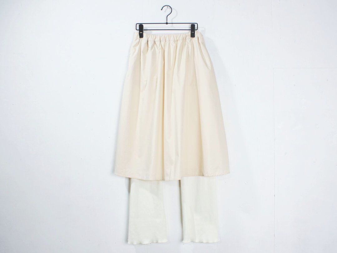 NON TOKYO / LAYERED RIB PANTS (WHITE) | IAAAM ONLINE STORE