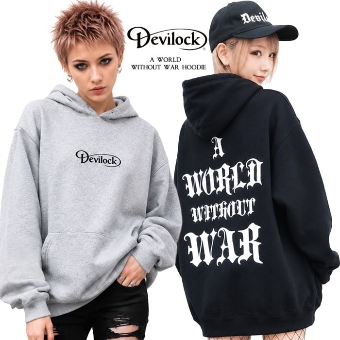 DEVILOCK デビロック「A WORLD WITHOUT WAR HOODIE」プルオーバー