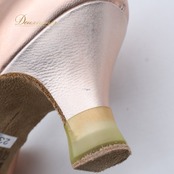 社交ダンス シューズ 23cm ピンク系 SK 靴 くつ ヒール レディース ラインストーン スタンダード ラテン オープントゥ ピンクゴールド系 光沢 キラキラ 練習 レッスン イベント ステージ パーティー 上品 かわいい ストラップ