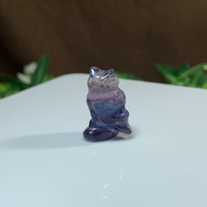 26.可愛い小さいフローライトふくろう