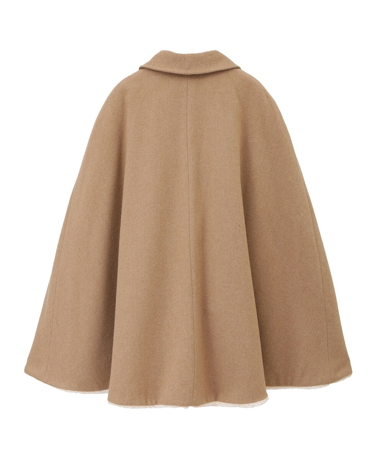CLANE REVERSIBLE BOA MILITARY CAPE COAT