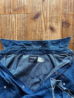 80's Wrangler 70127MW デニムウエスタンシャツ 表記(14 1/2-32)