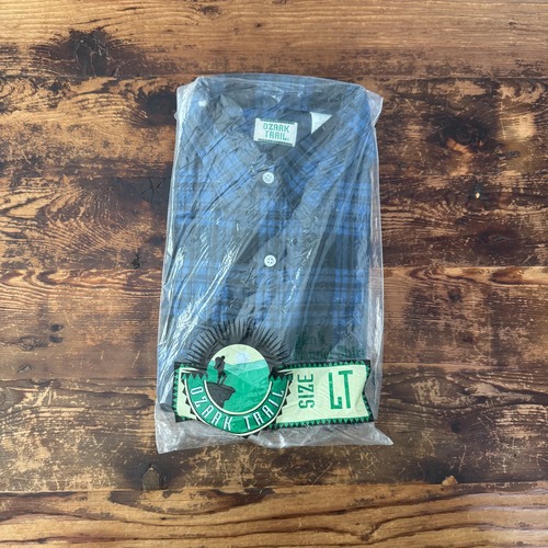 1990's Deadstock "Ozark Trail" Print-Flannel Shirt Blue / L