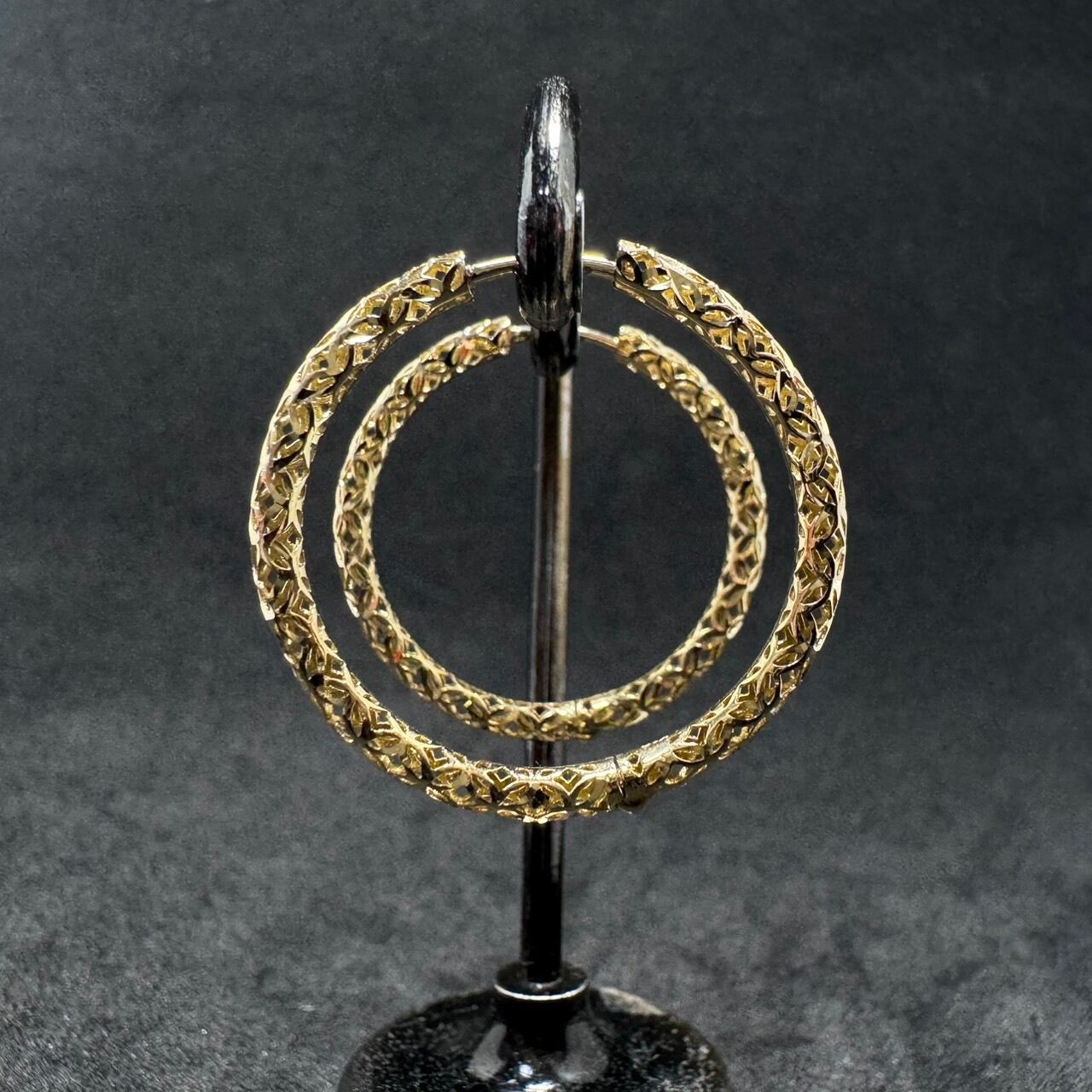 専用⭐︎ダイヤモンドk18YGフープピアス K18YG デザイン フープピアス | カオキ | 日本最大級の品揃えを誇る