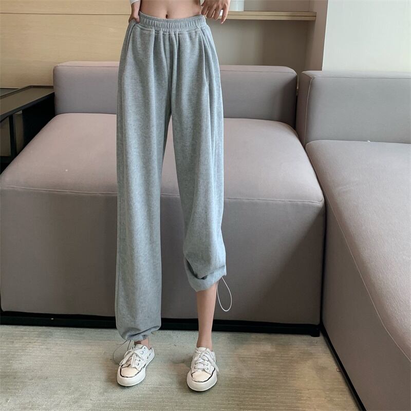 グレーパンツ ルーズレギンス スプリングカジュアル 春物 YY-ファッション4176211714