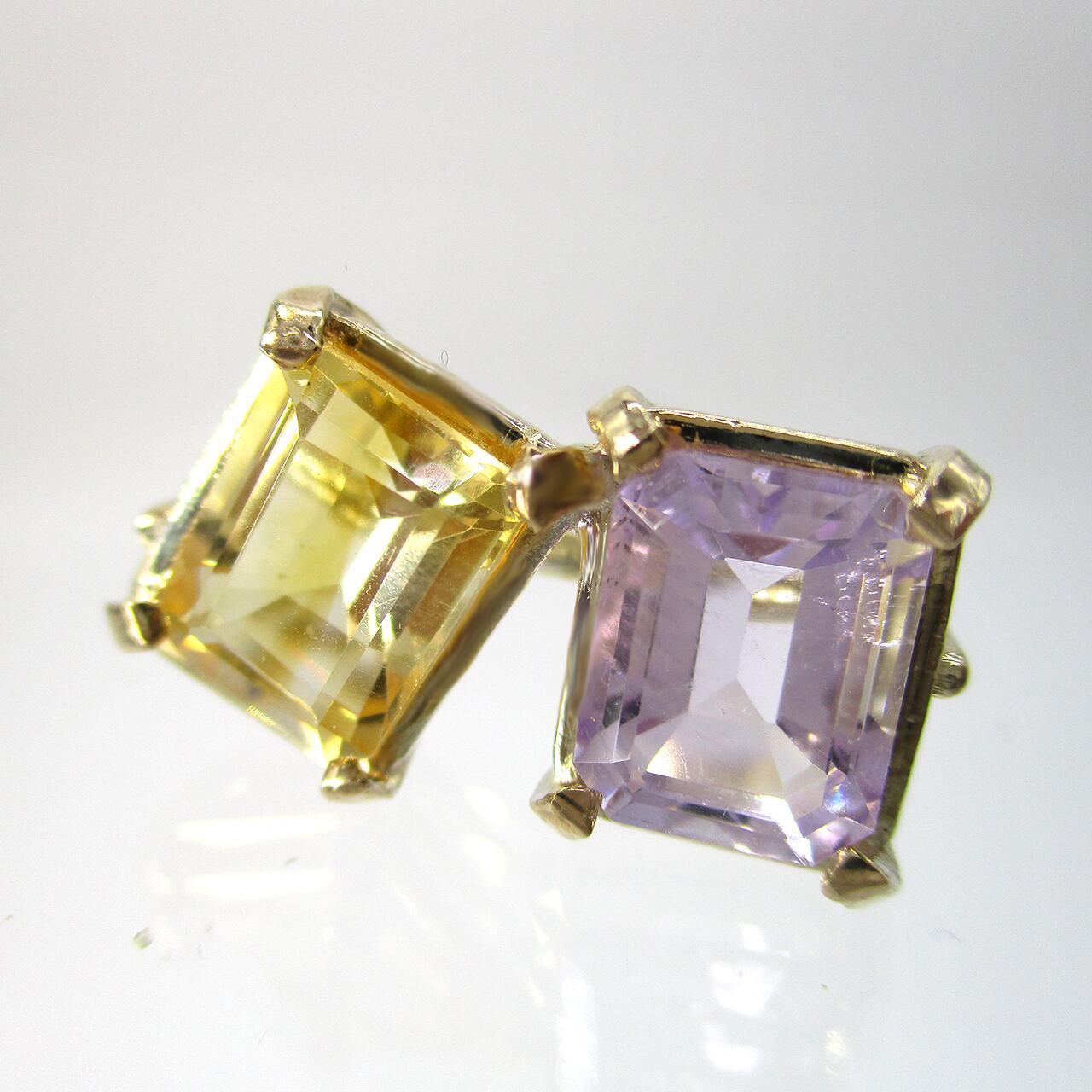 金色×菫 シトリン×アメジスト 10号
