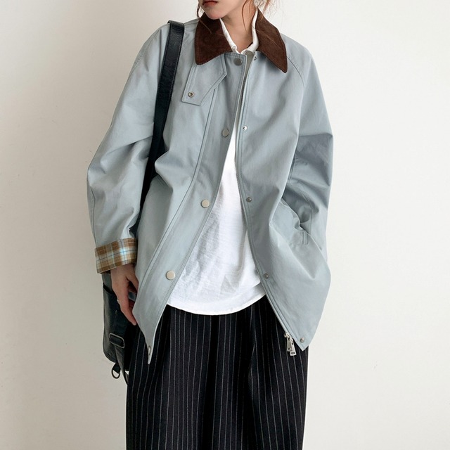 Button Front Half Neck Jacket 01062