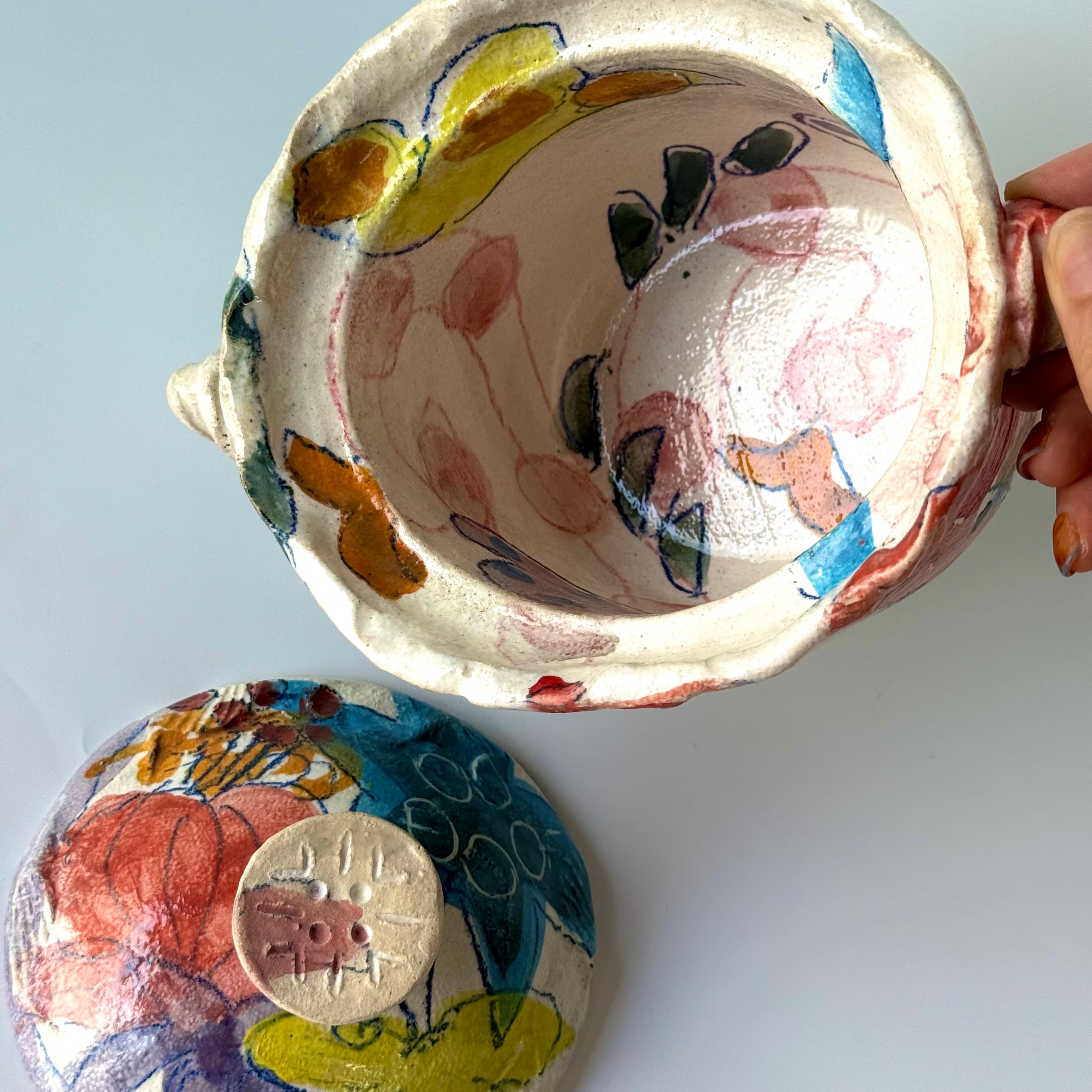 新品未使用　伊集院真理子　土鍋 1.5合サイズ トロピカル柄 伊集院真理子 土鍋 1.5合サイズ トロピカル柄 | Lotus roots