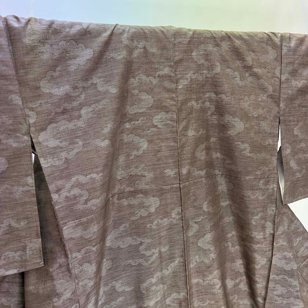 大島紬 9マルキ 泥大島紬 証書付き 本場大島紬 お洒落着 普段着 正絹 裄68cm 身丈163.3cm 美品 リサイクル着物 L サイズ 5405