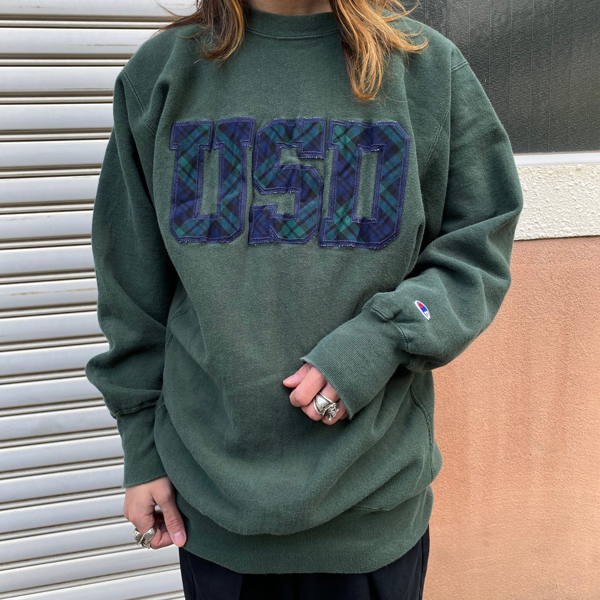 Champion 90s USA製 リバースウィーブ グリーン ビッグサイズ