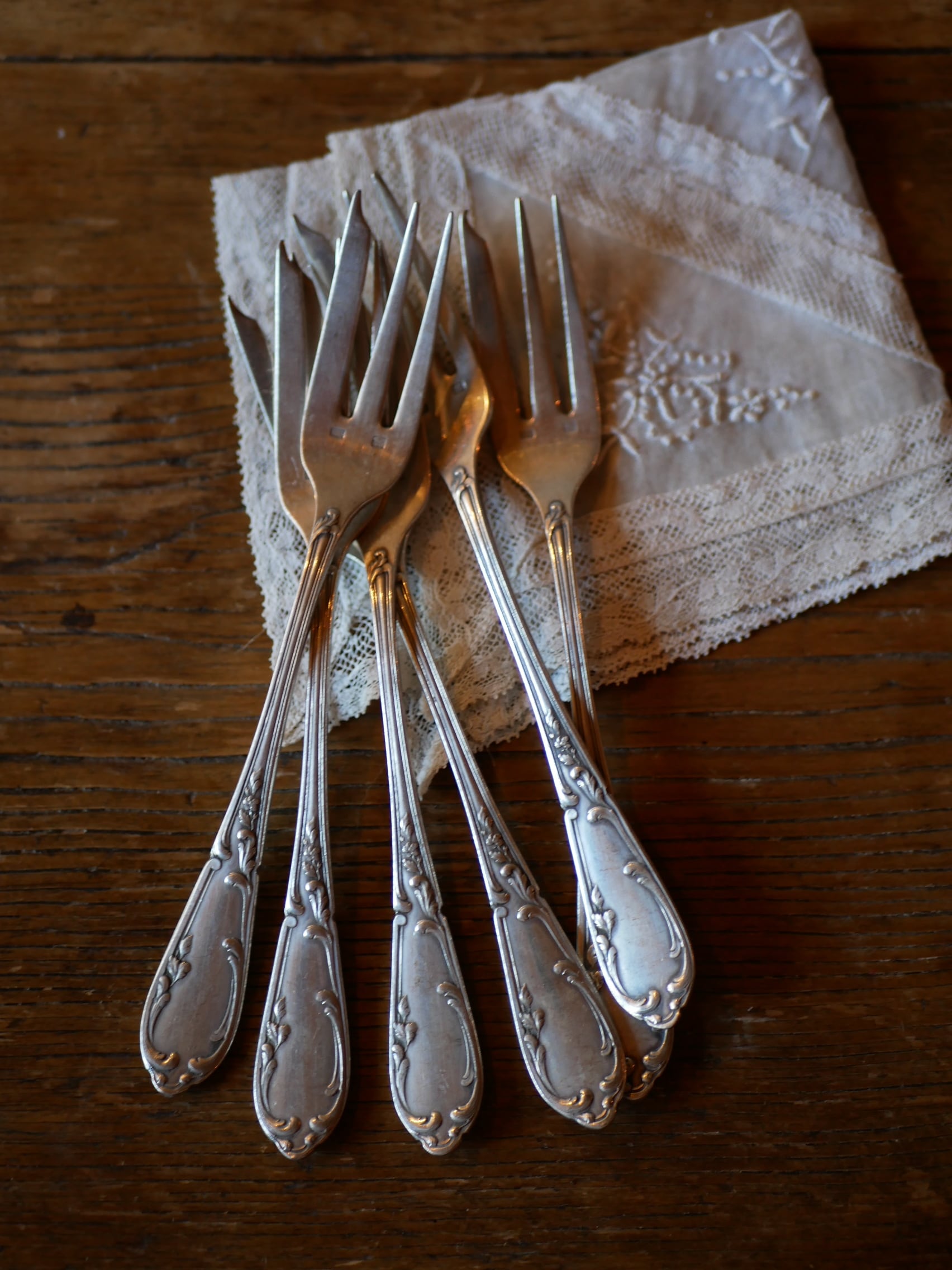 フランスアンティーク ケーキフォーク ブロカントのある暮らし