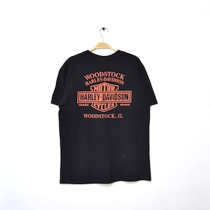 ハーレーダビッドソン オールド Tシャツ ファイヤー ピエロ メンズL相当 HARLEY DAVIDSON 古着 @BB0266