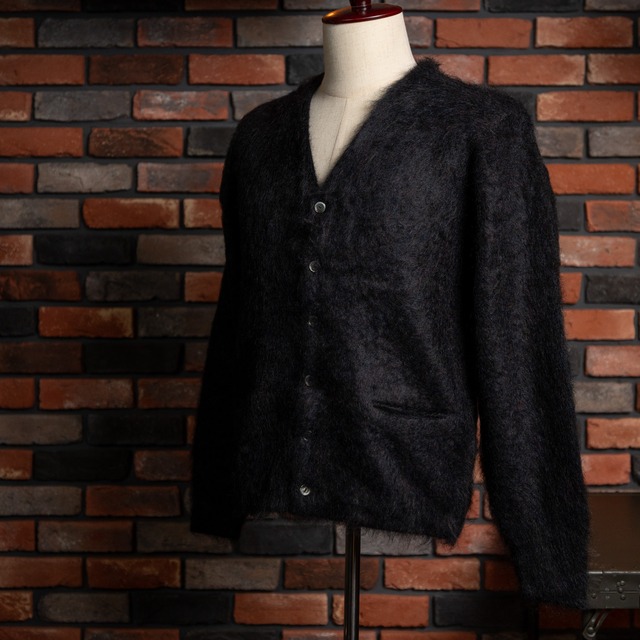 【Authentic Reproduction Products®】Premium Classic Mohair Cardigan W/Pocket  "Abstract Black" モヘア プレミアム クラシック カーディガン ポケット付き 新品 アブストラクトブラック