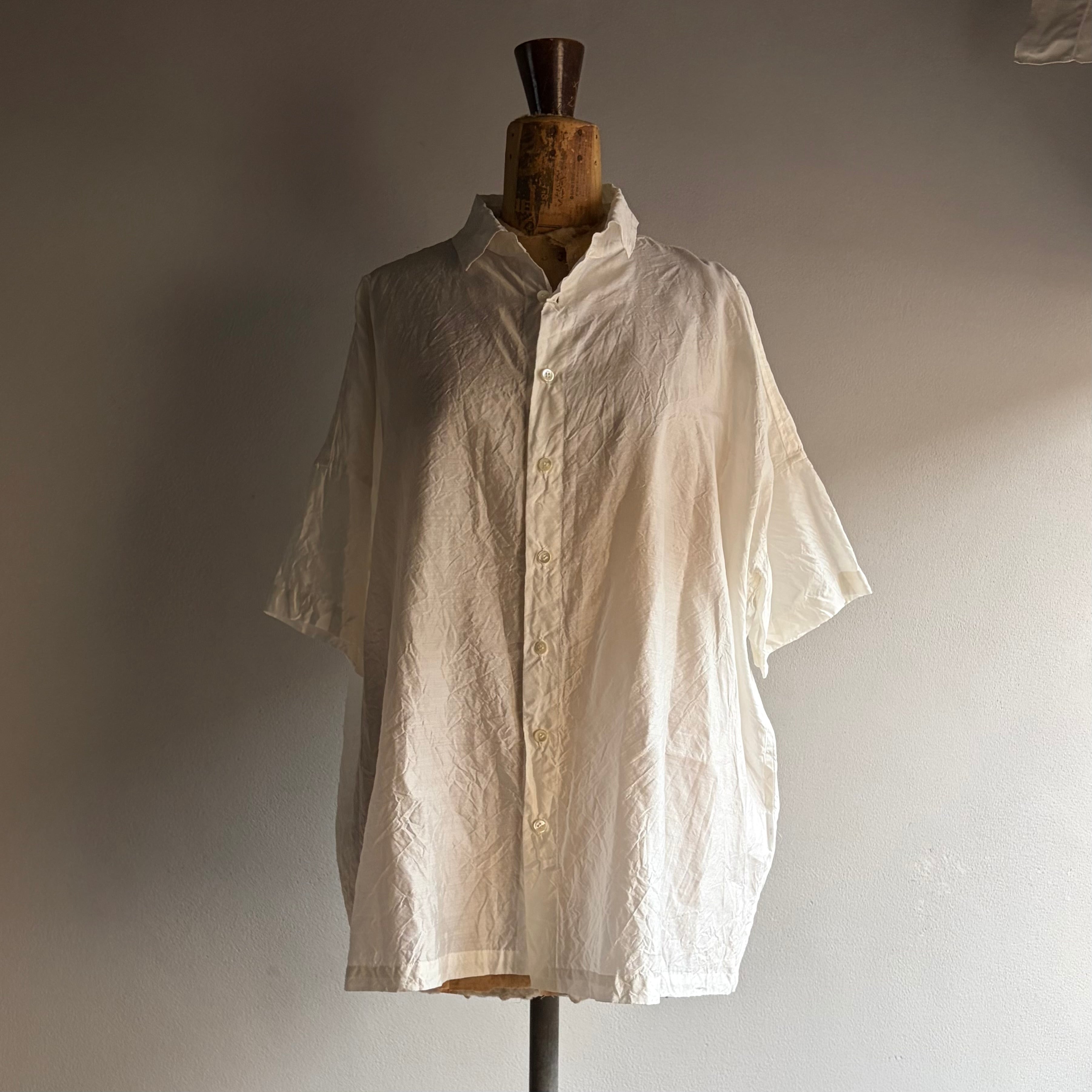 R&D.M.Co-/OLDMAN'S TAILOR SILK BLOUSE #8142 WHITE