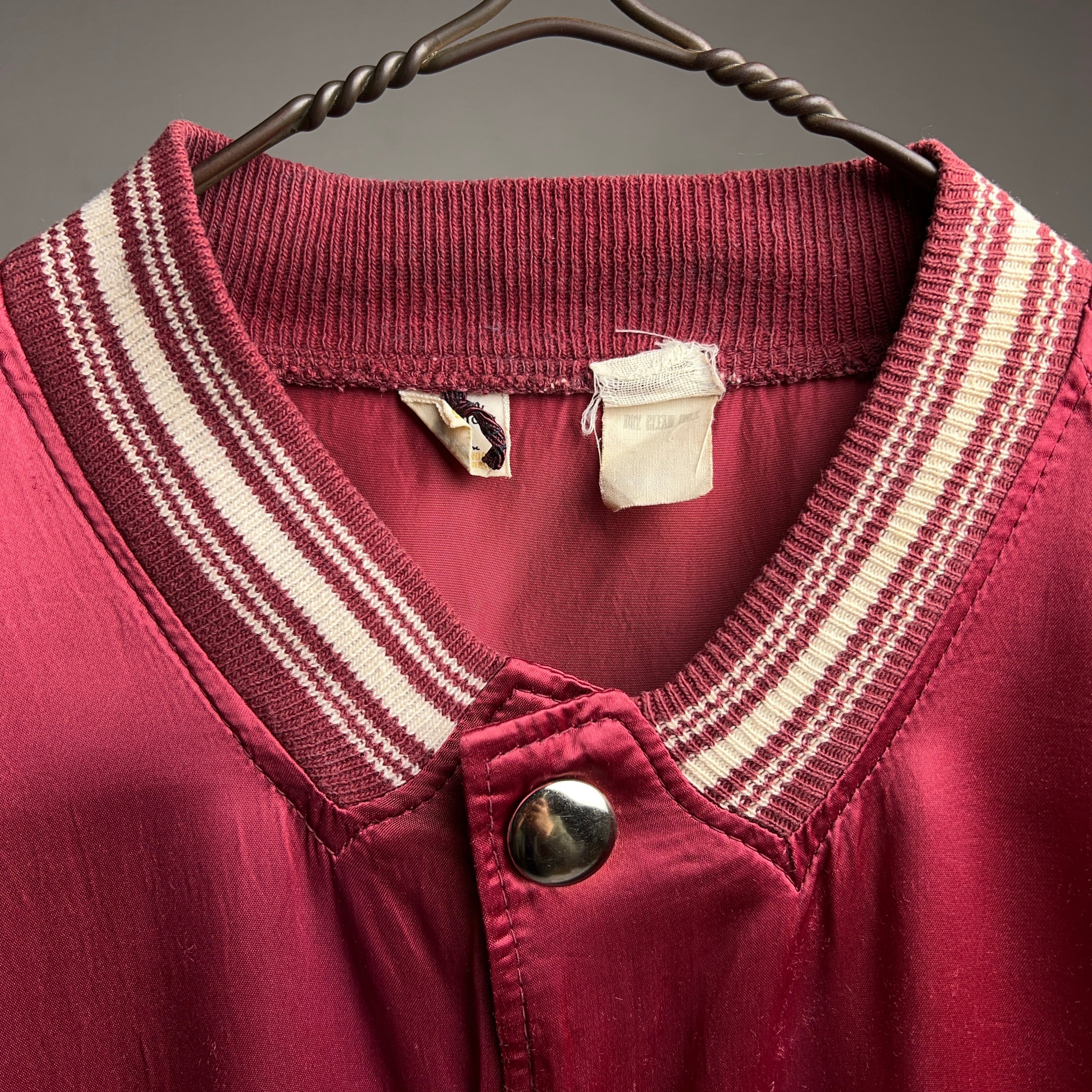 1960's SATIN STADIUM JACKET 60年代 サテン スタジャン リブ