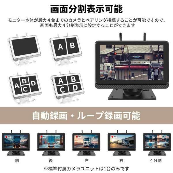 Hizenyo 7インチバックカメラモニター ワイヤレスバックカメラ Hizenyo 7インチバックカメラモニター ワイヤレスバックカメラ