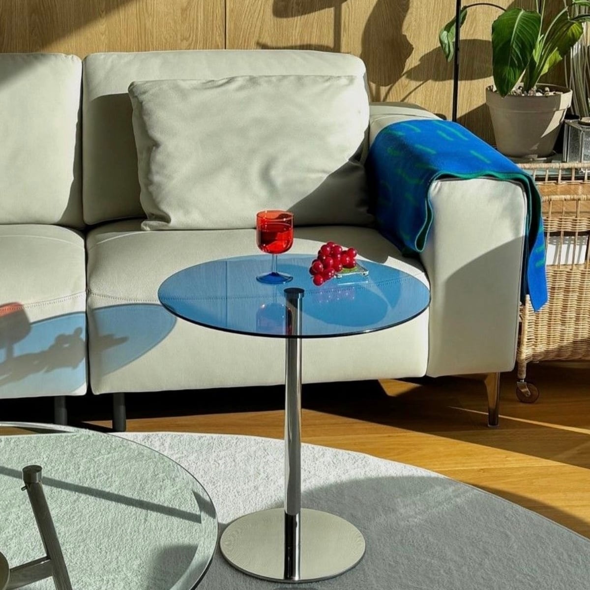 韓国家具 強化ガラス サイドテーブル 3colour lollipop side tea table 3colors / ロリポップ サイドティー
